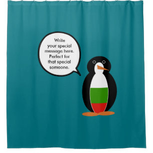Rideaux De Douche Bulgare Parler Mme Penguin Personnalisée