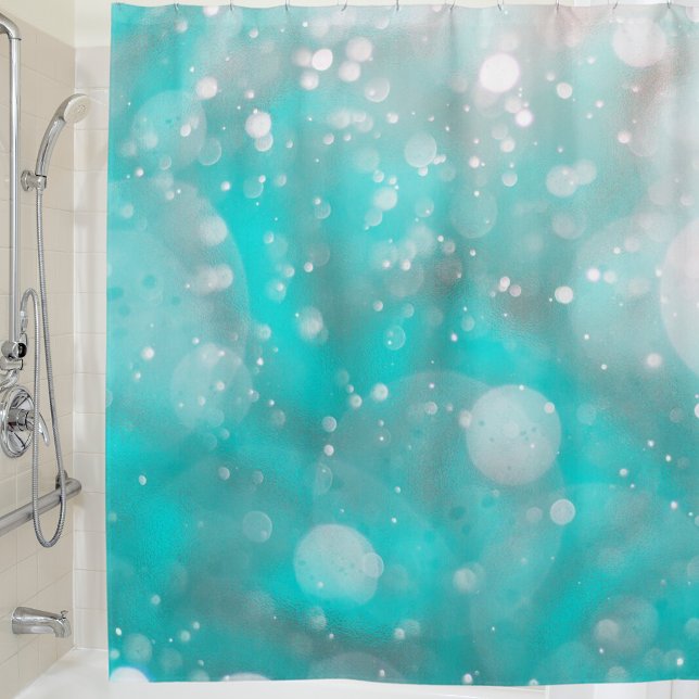 Rideaux De Douche Bulles gris turquoise (Créateur téléchargé)
