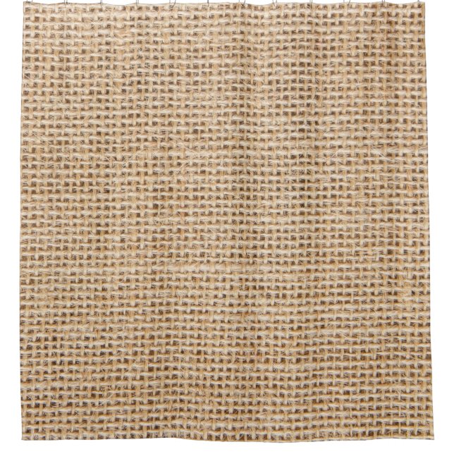 Rideaux De Douche burlap, jute, jute, pomme de terre juste, de pomme (Devant)