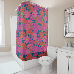 Rideaux De Douche Bushel of Bright Cosmos