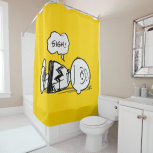 Rideaux De Douche cacahuètes   Charlie Brown est en panne