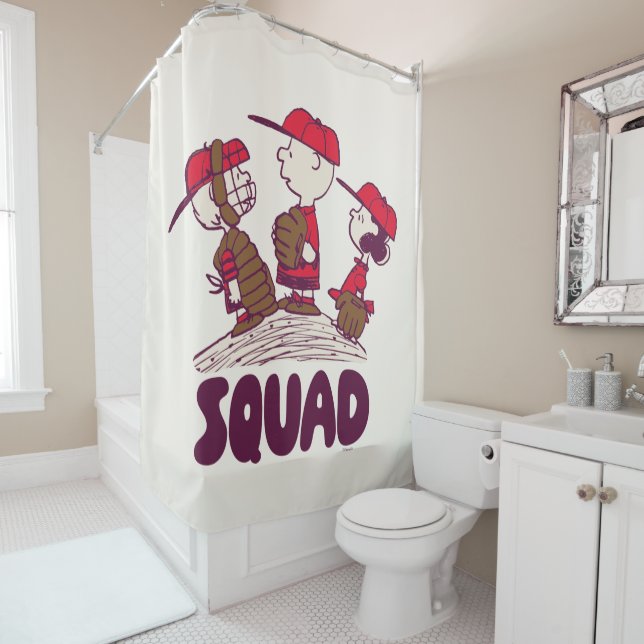 Rideaux De Douche cacahuètes | Équipe de baseball (En situation)