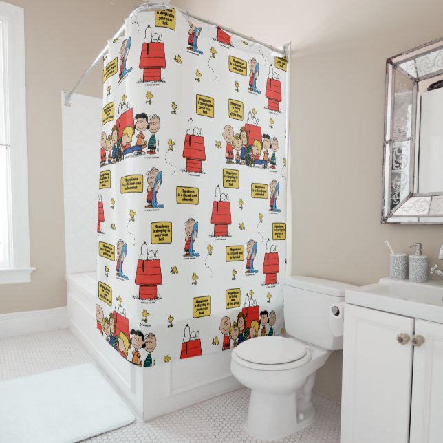 Rideaux De Douche cacahuètes | Le bonheur, c'est... (En situation)