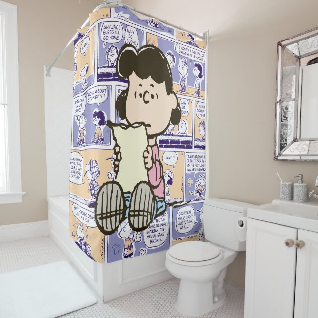 Rideaux De Douche cacahuètes | Lucy Comic Motif (En situation)