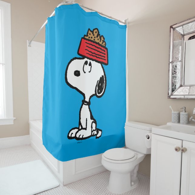 Rideaux De Douche cacahuètes | Snoopy Équilibrer Son Chien Disque (En situation)
