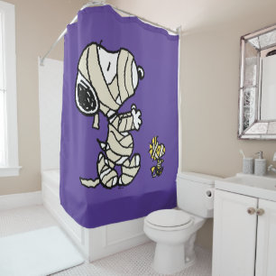 Rideaux De Douche cacahuètes   Snoopy et Woodstock Mummies