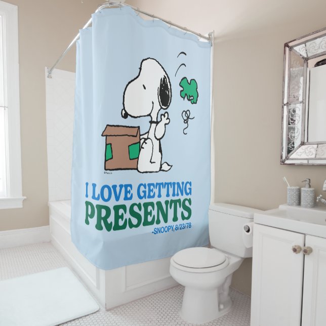 Rideaux De Douche cacahuètes | Snoopy I Love Obtenir des présentatio (En situation)
