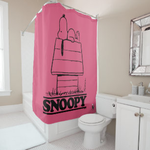 Rideaux De Douche cacahuètes   Snoopy Le Secret À La Vie