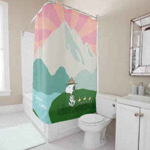 Rideaux De Douche cacahuètes   Snoopy Leader du Pack