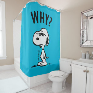 Rideaux De Douche cacahuètes   Snoopy Se Demande Pourquoi ?