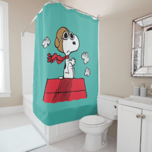 Rideaux De Douche cacahuètes   Snoopy the Flying Ace