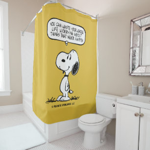 Rideaux De Douche cacahuètes Snoopy Vous ne pouvez pas regarder to