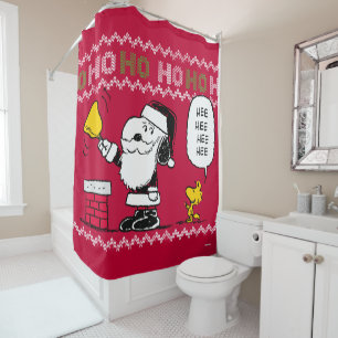 Rideaux De Douche cacahuètes Snoopy & Woodstock Père Noël Bell Rin