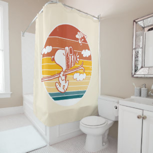 Rideaux De Douche cacahuètes Snoopy & Woodstock Ski Trip