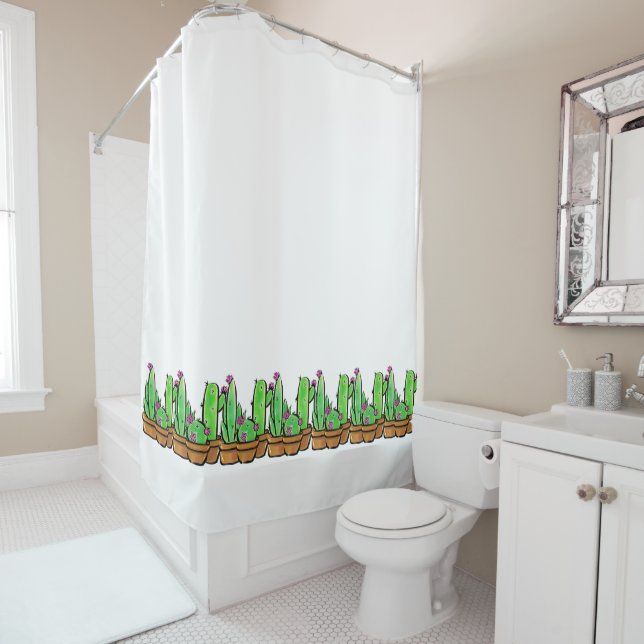 Rideaux De Douche Cactus cactus cactus succulents (En situation)