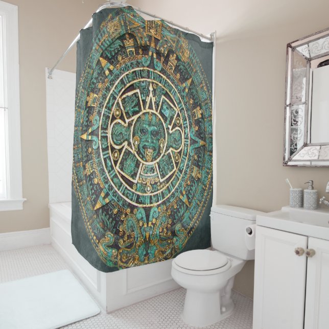 Rideaux De Douche Calendrier maya (En situation)