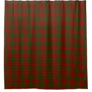 Rideaux De Douche Cameron tartan rouge vert plaid