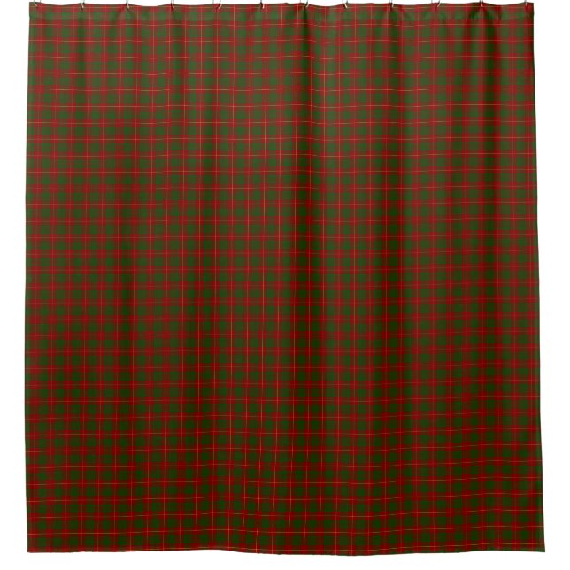 Rideaux De Douche Cameron tartan rouge vert plaid (Devant)