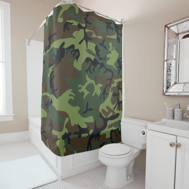 Rideaux De Douche Camion militaire de Green Forest (En situation)