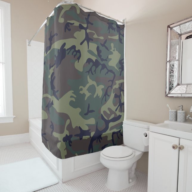 Rideaux De Douche Camion militaire de Green Forest (En situation)