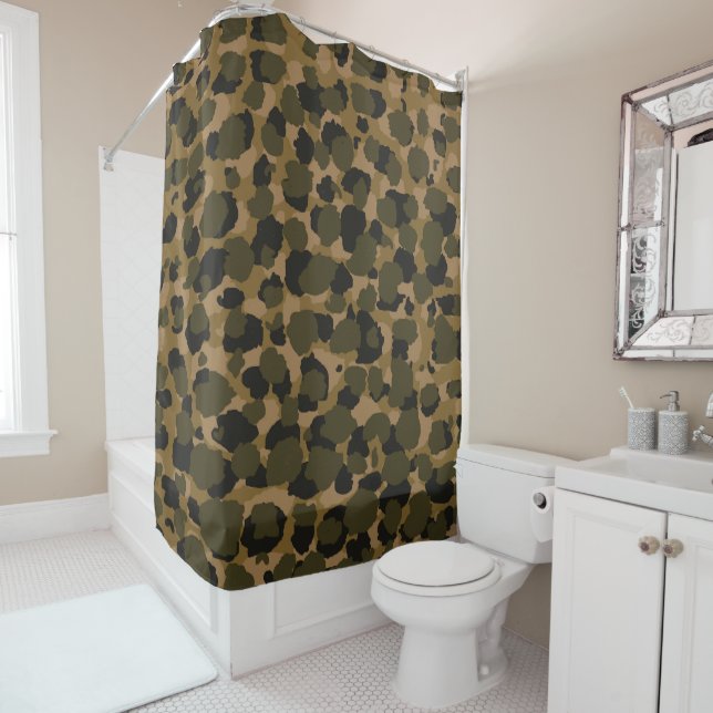 Rideaux De Douche Camo Abstrait (En situation)
