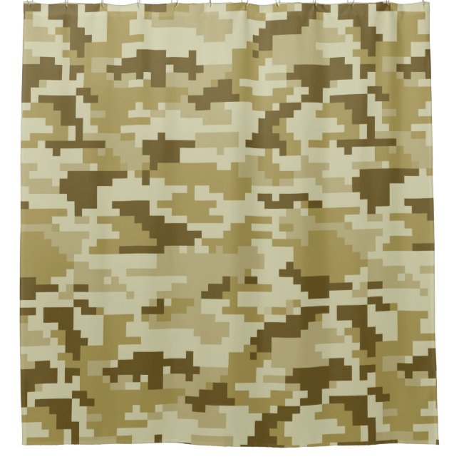 Rideaux De Douche Camouflage 8 bits pour désert numérique / Camo (Devant)