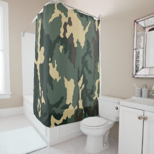 Rideaux De Douche Camouflage vert