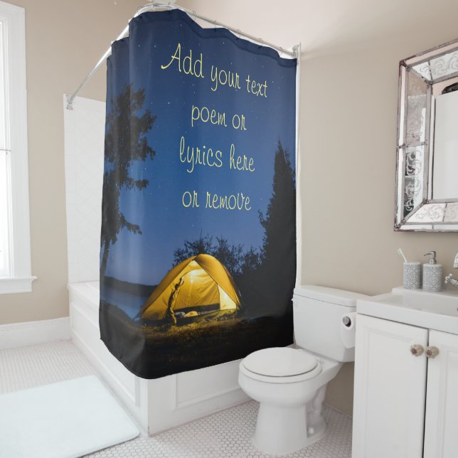 Rideaux De Douche Camping Sous Les Étoiles (En situation)