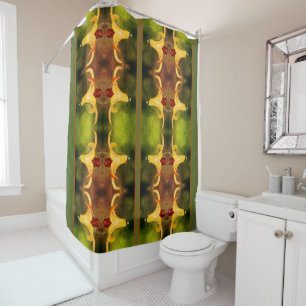 Rideaux De Douche Canada Sauvage Lys Et Insectes Abstraits Troubles