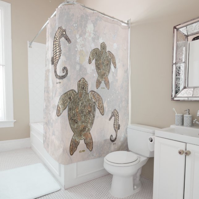 Rideaux De Douche Canyons Sea Turtle Talking, Nouveau-Mexique (En situation)
