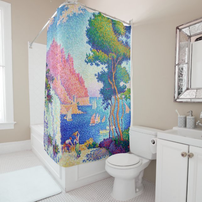 Rideaux De Douche Capo di Noli, Signac (En situation)
