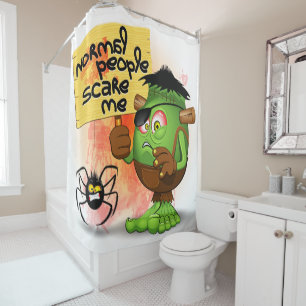 Rideaux De Douche Caractère Frankenstein de 'Normal People Scare Me'