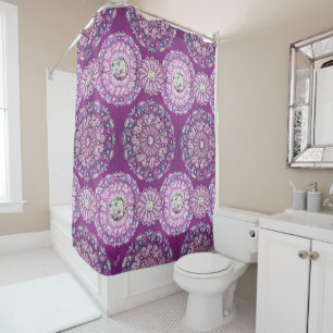 Rideaux De Douche Cardinal rouge Rosace