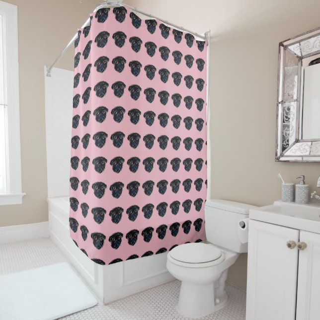 Rideaux De Douche Carlin noir (En situation)