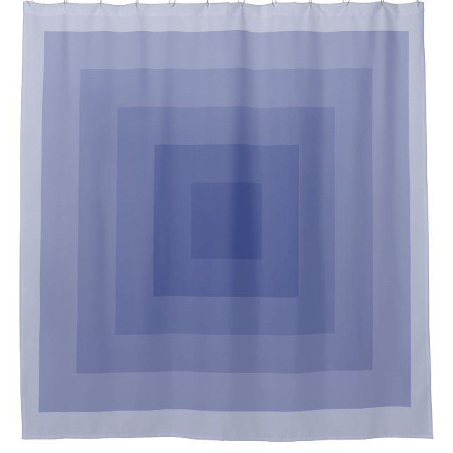 Rideaux De Douche Carré bleu violet géométrique (Devant)