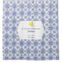 Carrelage bleu personnalisé aux citrons italiens M
