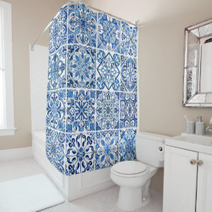 Rideaux De Douche Carrelage méditerranéen, Portugais, Azulejo, Majol