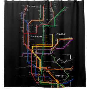 Rideaux De Douche Carte du métro NY-City