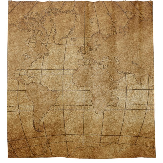 Rideaux De Douche Carte du monde : Guide mondial d'exploration (Devant)