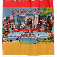 Cartes de vœux colorées vintage Floride