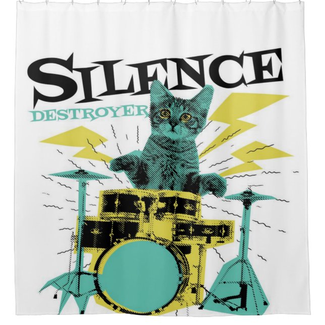 Rideaux De Douche Cat Destroyer de Blanket (Devant)