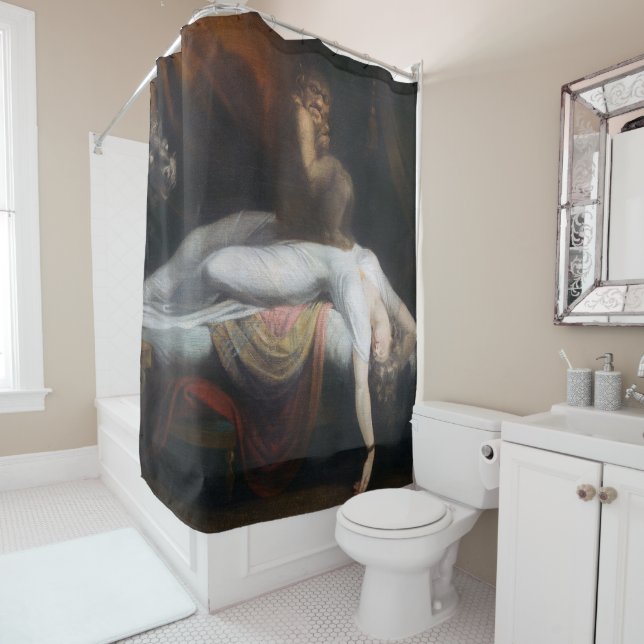 Rideaux De Douche Cauchemar par Henry Fuseli Gothic Macabre Dark Art (En situation)