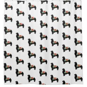 Rideaux De Douche Cavalier King Charles Spaniel Bohemian Floral