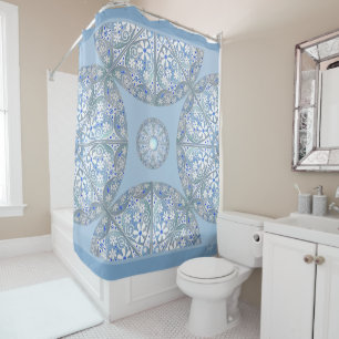 Rideaux De Douche Céramique Lace bleu clair