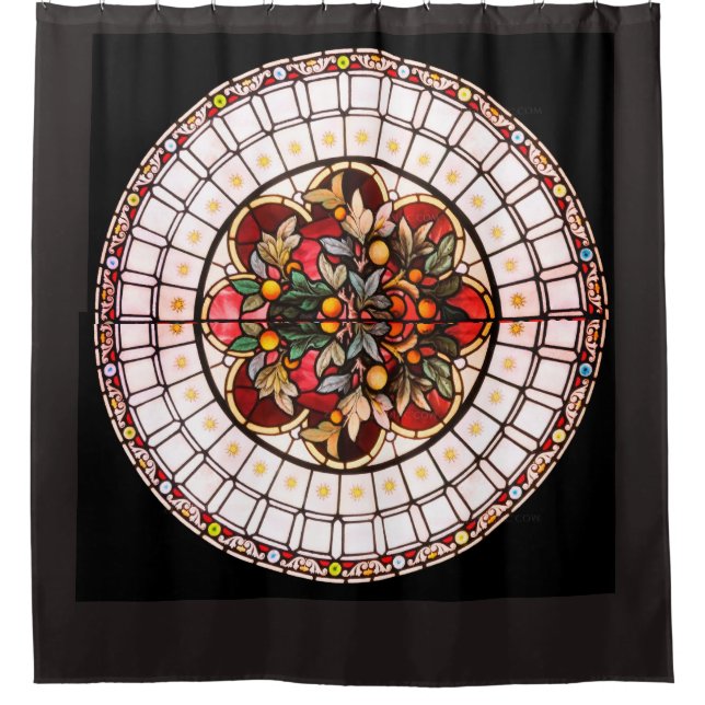 RIDEAUX DE DOUCHE CERCLE EN VERRE STAINÉ 2 (Devant)
