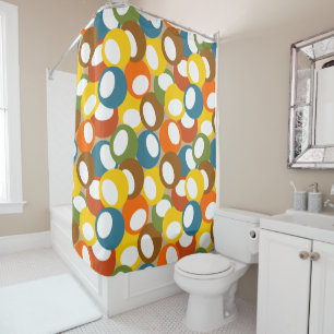 Rideaux De Douche Cercles d'olivier des années 1970