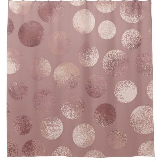 Rideaux De Douche Cercles d'or roses : Abstraits Vintages
