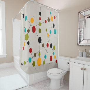 Rideaux De Douche Cercles et lignes de la moitié du siècle