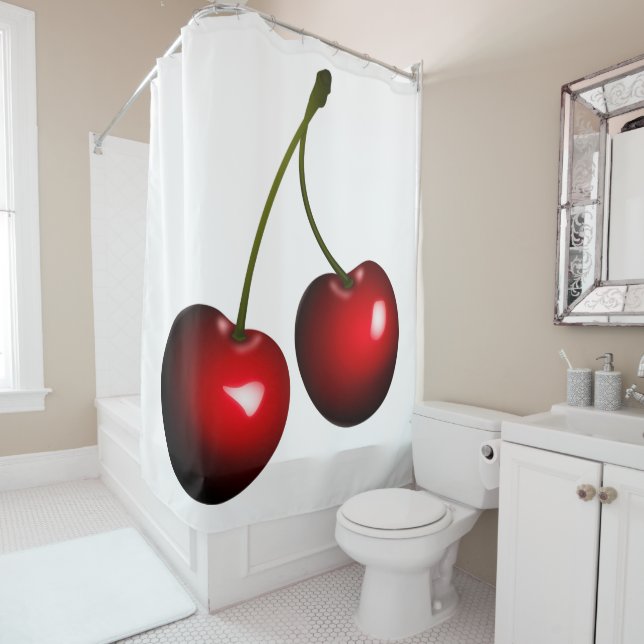 Rideaux De Douche Cerises sucrées (En situation)