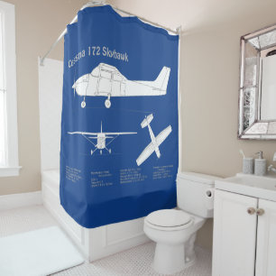 Rideaux De Douche Cessna 172 Skyhawk - Plan directeur de l'avion ABD